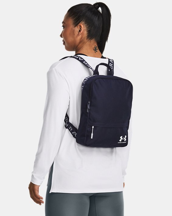 Unisex UA Loudon Backpack Small in Blue image number 4
